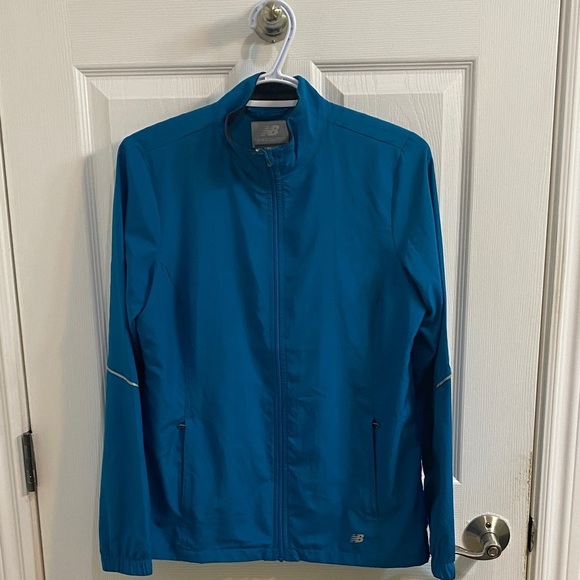New Balance Jackets & Blazers - New Balance Turquoise Running Hiking Jacket Coat Women’s Size Small Reflective